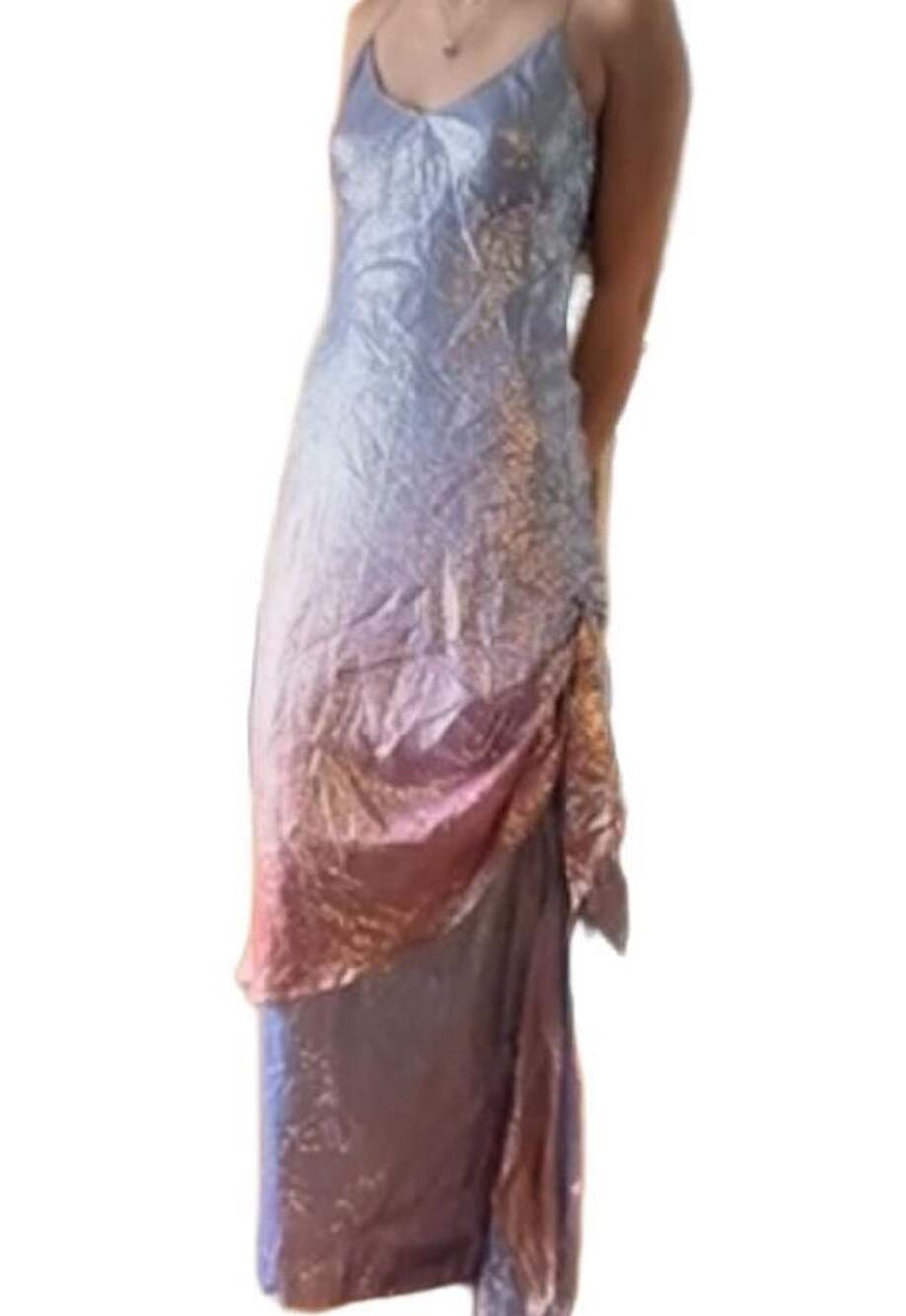Judy Hornby Couture Silk Slip Dress Size 6 Multi